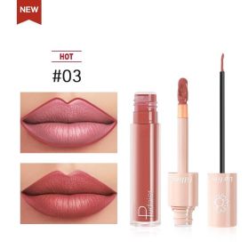 2020 New Pudaier Duo Lip Liner & Matte Liquid Lipstick - Color #03 Brownish Red