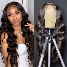 Loose Deep Wave13x4 Transparent Lace Human Hair Sleeve (Option: Nature color-16inch)