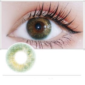 Beauty Pupil Male Students Natural Blue Male Gray Myopia Brown (Option: Golden green-0Degrees)