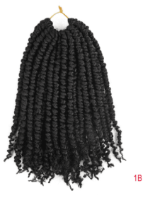 TOMO Pre-twisted Passion Twist Crochet African Dirty Braids Crochet Hair (Option: 12inch 1B)