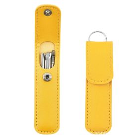 6-in-1 Stainless Steel Ear Wax Cleaner Set - Effectively Remove Ear Wax with Comfortable Ear Picks (Color: Yellow)