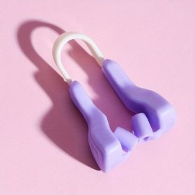 1pc Soft Silicone Nose Shaper for Wide Noses - Corrects and Shrinks Nose Size for Women and Men - Beauty Nose Clip for a More Attractive Appearance (Color: Purple)